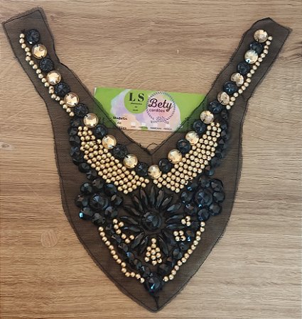 APLIQUE PARA ROUPAS  DE PEDRARIA 30X16 cm  PCT COM 5 UNIDADES