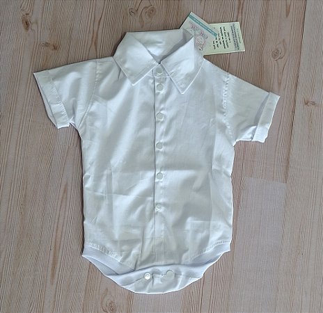 Camisa Body Bebê Menino Manga Curta