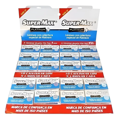 Lâmina De Barbear SuperMax Platinum Cartela 100 Unidades
