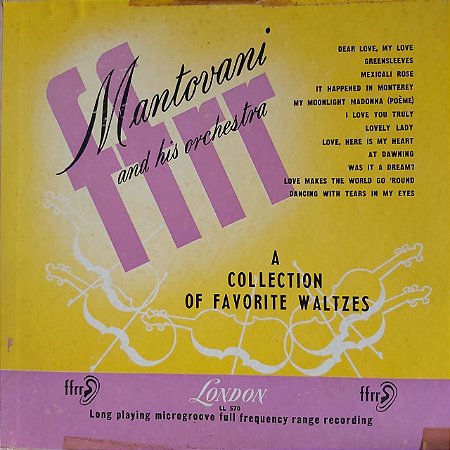 LP - Mantovani And His Orchestra – A Collection Of Favorite Waltzes (Importado Us)
