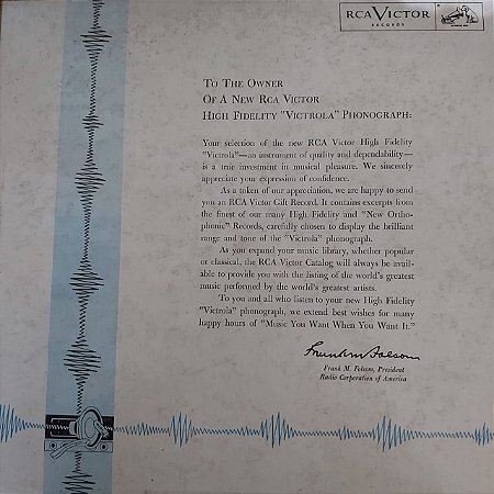 LP - To The Owner Of A New RCA Victor (Vários Artistas)