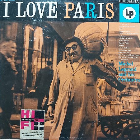 LP - Michel Legrand And His Orchestra – I Love Paris (Importado US)