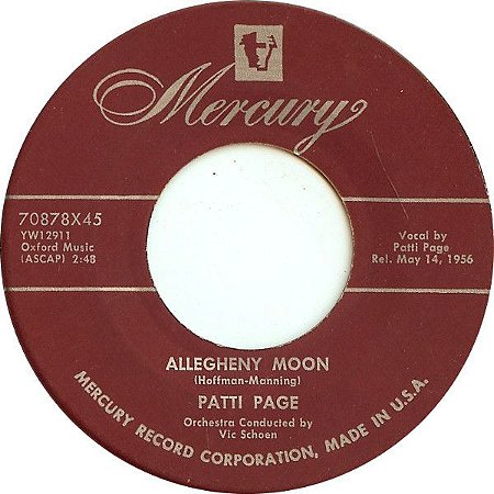 COMPACTO - Patti Page ‎– Allegheny Moon / The Strangest Romance