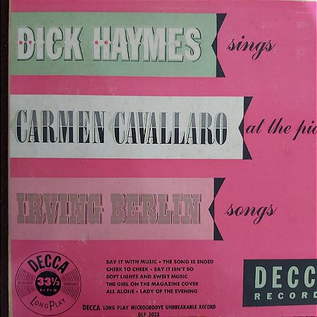 LP - Dick Haymes – Irving Berlin Songs (Importado US) (10")