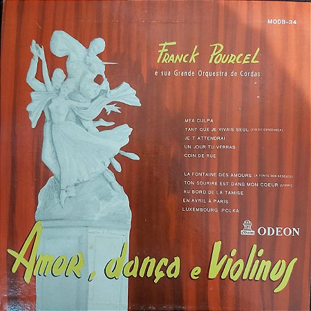LP - Franck Poulcel - Amor, Dança e Violinos (10") (33 1/3 )