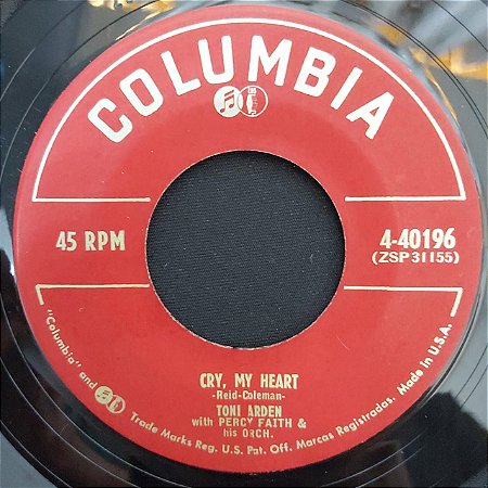 COMPACTO - Toni Arden With Percy Faith – In Paris And In Love / Cry, My Heart (Importado Canada)