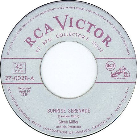 COMPACTO - Glenn Miller And His Orchestra – Sunrise Serenade / Moonlight Serenade