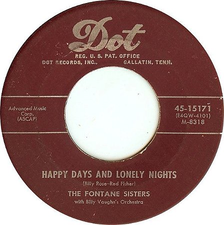 COMPACTO - The Fontane Sisters – Happy Days And Lonely Nights