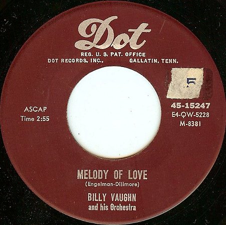 COMPACTO - Billy Vaughn And His Orchestra – Melody Of Love / Joy Ride