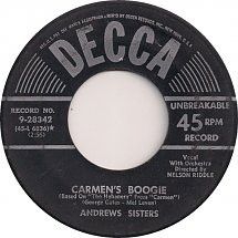 COMPACTO - The Andrews Sisters – Carmen's Boogie / Adios