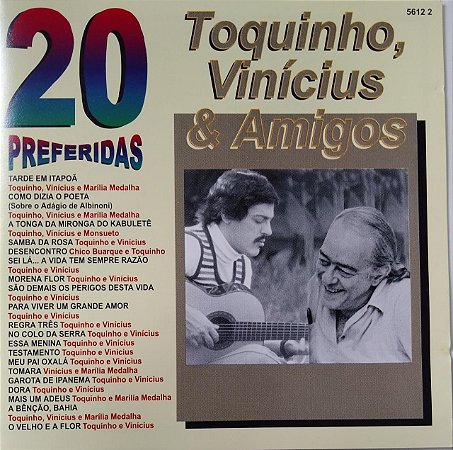 CD - TOQUINHO, VINÍCIUS & AMIGOS (Vários Artistas) (Coleção 20 Preferidas)