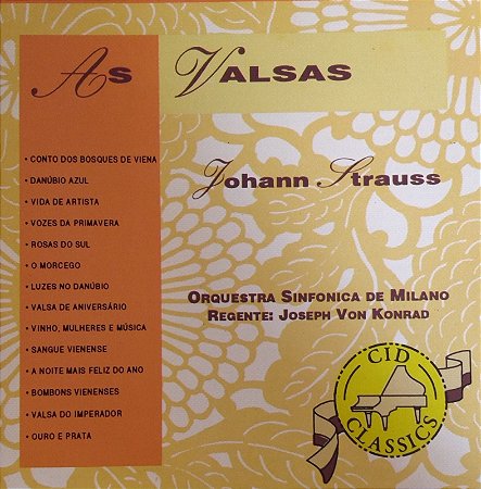 CD - As Valsas - Johan Strauss