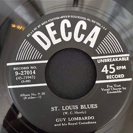 COMPACTO - Guy Lombardo - ST. Louis Blues / You're Driving Me Crazy (Importado US) (7")