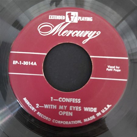 COMPACTO - Patti Page - Confess / With My Eyes Wide Open / Whispering / All My Love (Importado US)