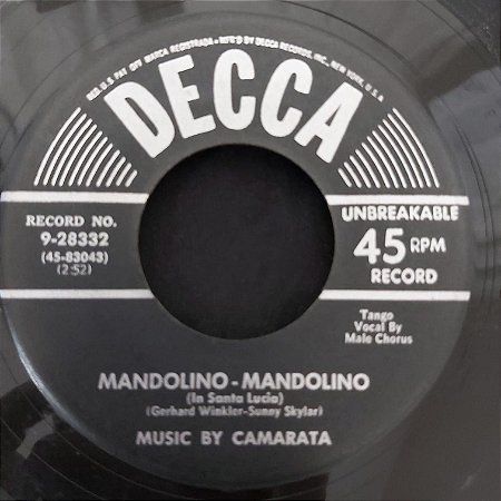 COMPACTO - Camarata - Mandolino-Mandolino / Who Knows (Importado US)