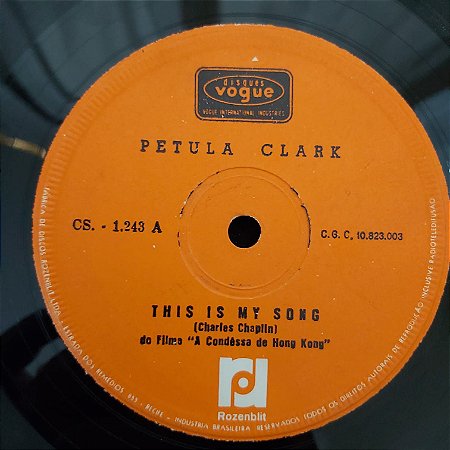 COMPACTO - Petula Clark - This is My Song / The Show Is Over