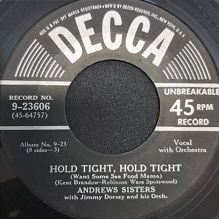 COMPACTO - Andrews Sister - Hold Tight, Hold Tight / Well All Right (Importado USA)