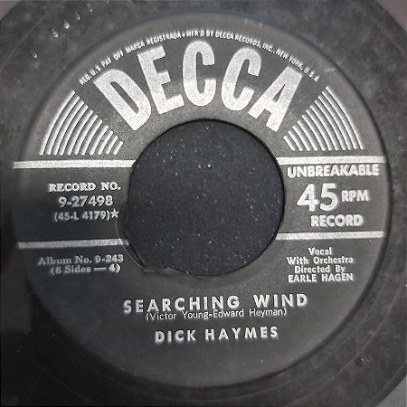 COMPACTO - Dick Haymes - Searching Wind / It´s Magic (Importado USA)