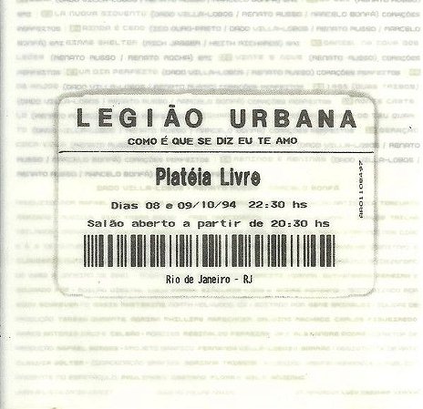 CD - Legião Urbana ‎– Como É Que Se Diz Eu Te Amo