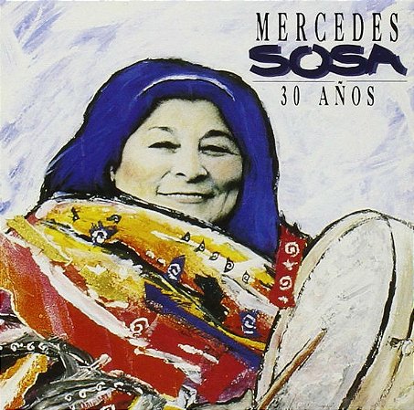 CD - Mercedes Sosa – 30 Años ( Importado  - Argentina ) - parte lateral impressa colorida