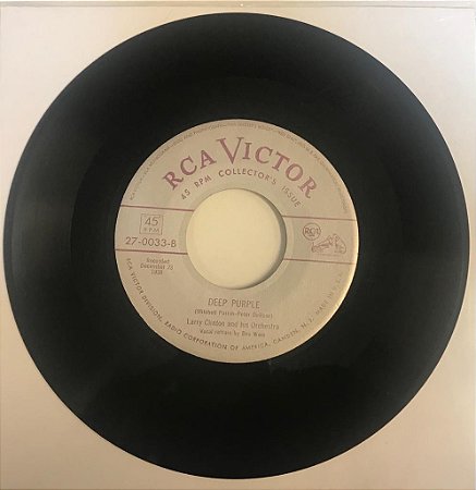 COMPACTO - Larry Clinton and His Orchestra - My Reverie / Deep Purple  (Importado USA) - 45 RPM