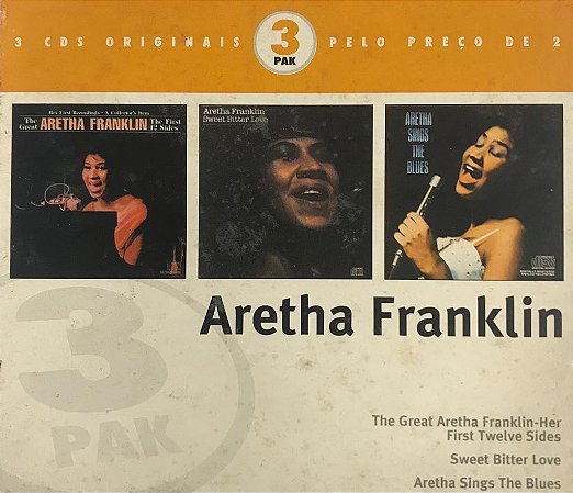 CD BOX - Aretha Franklin – The Great Aretha Franklin - The First 12 Sides / Sweet Bitter Love / Aretha Sings The Blues (3 CDS)