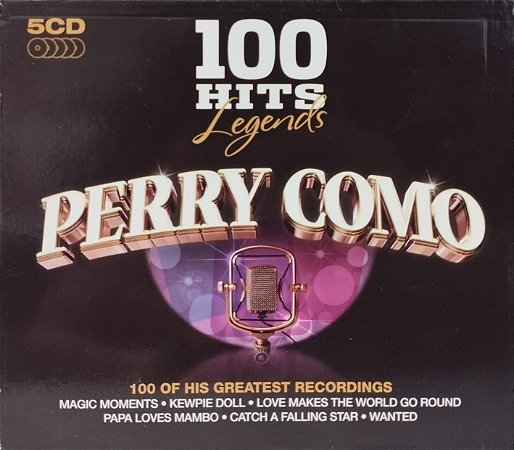 CD - Perry Como – 100 Of His Greatest Recordings (Box) (5 CDs) - Importado (Europa)