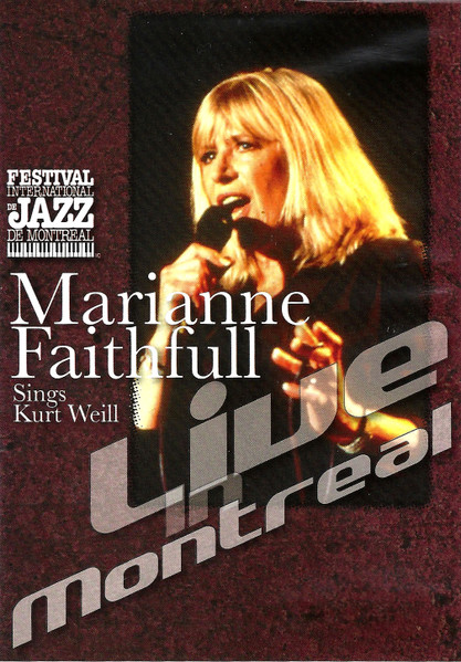 DVD Marianne Faithfull – Sings Kurt Weill Live Montreal