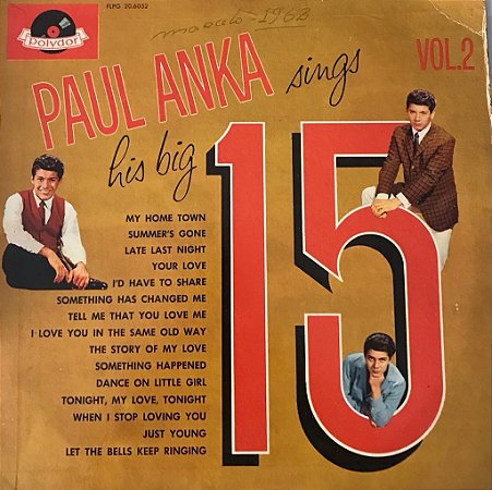 LP - Paul Anka - Sings His Big 15 - Volume 2