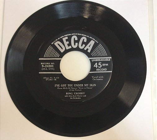 COMPACTO - Bing Crosby – I've Got You Under My Skin / Easy To Love