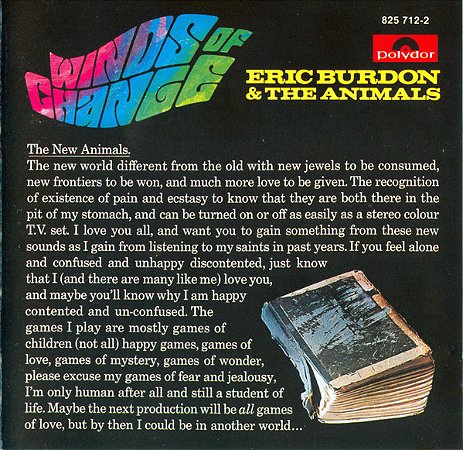 CD - Eric Burdon & The Animals – Winds Of Change (Imp. GERMANY)