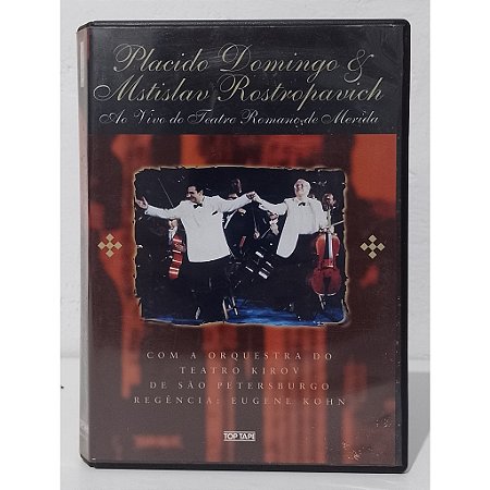 DVD - Plácido Domingo & Mstislav Rostropovich - Ao Vivo do Teatro Romano de Merida