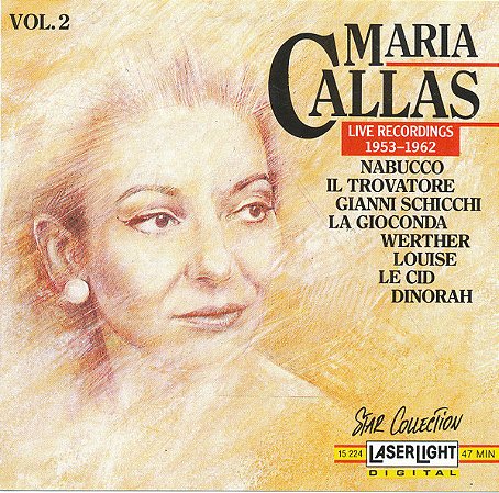 CD - Maria Callas – Vol. 2 (Live Recordings 1953 - 1962) ( IMP - USA )