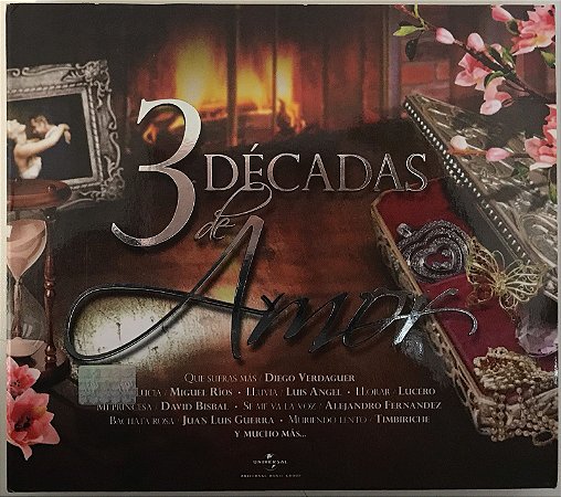 CD e DVD - 3 Décadas de Amor (Vários artistas / digipack)