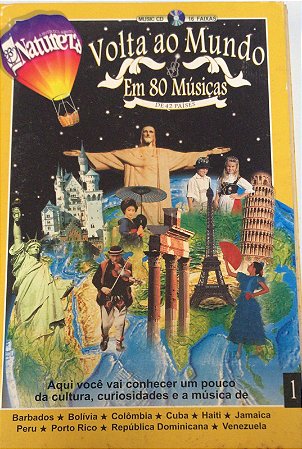 CD + LIVRETO - Volta ao Mundo em 80 músicas ( 5 cds )