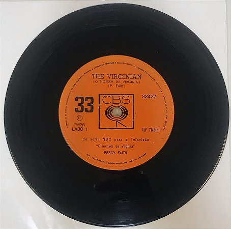 compacto  - Percy Faith - O homem de virginia ( Valsa de Celia / O homem de virginia )
