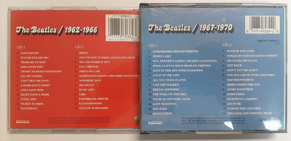 CD - The Beatles - The Beatles ‎– 1962-1966 - 1967-1970 (BOX Quádruplo) (IMP)