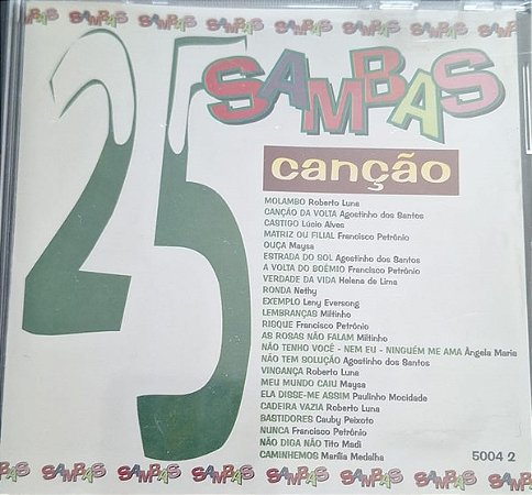 CD - 25 Sambas - Canção ( Vários Artistas )