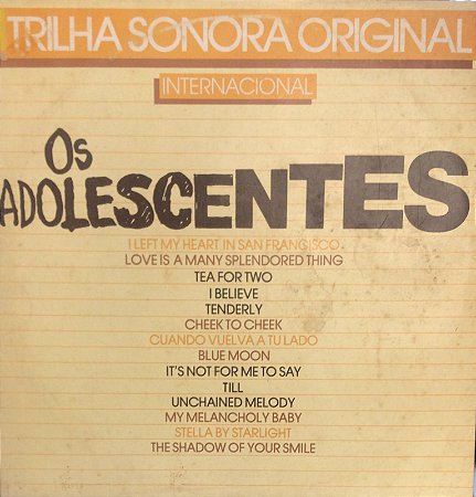 LP - Os Adolescentes (Trilha Sonora Original - Internacional) ( Vários Artistas )