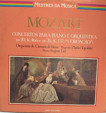 LP - Mozart – Concertos Para Piano E Orquestra N° 20, K.466 E N° 26, K.537 ("Coroação")