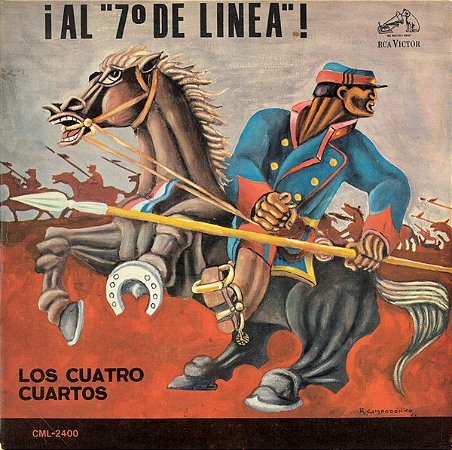 LP - Los Cuatro Cuartos – ¡Al "7° De Línea"! (Impor. Argentina)
