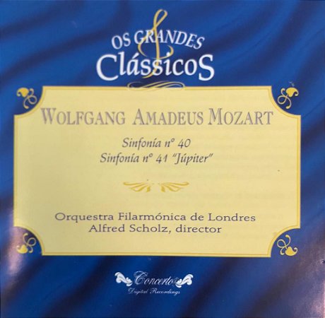 CD - Wolfgang Amadeus Mozart - Sinfonía N.40 / Sinfonía N. 41 "Júpiter" (Coleção Os Grandes Clássicos)