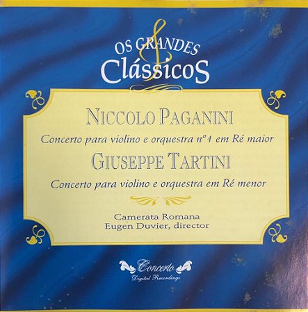 CD - Niccolo Paganini / Giuseppe Tartini - Os Grandes Clássicos