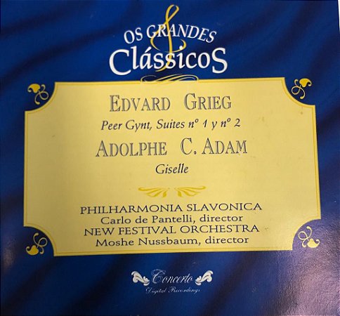 CD - Edvard Grieg - Peer Gynt Suites No 1 & No. 2 / Adolphe C. Adam - Giselle -- Os Grandes Clássicos