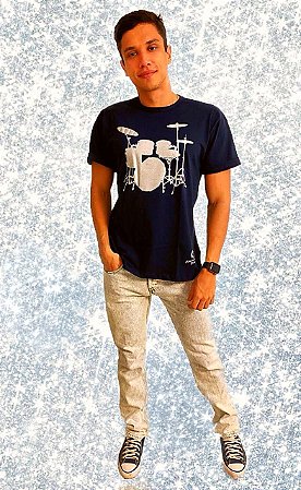 Camiseta Bateria - preta - pronta entrega
