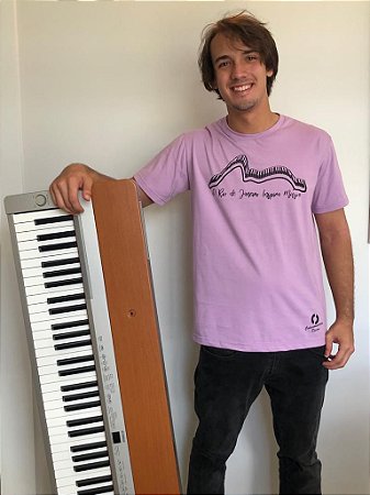 Camiseta Piano - lilás - pronta entrega (Preço Promocional)