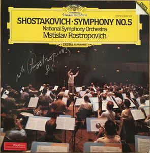 LP - Shostakovich . Mstislav Rostropovich, National Symphony Orchestra ‎– Shostakovich Symphony No. 5