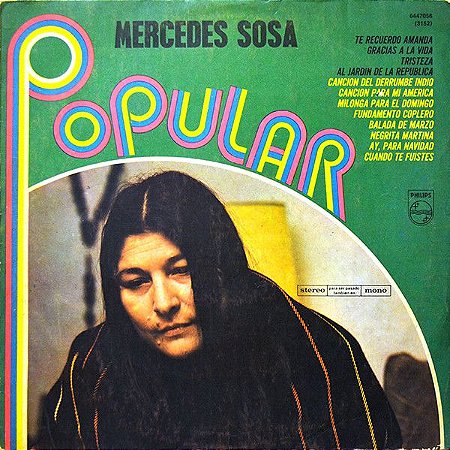 LP - Mercedes Sosa ‎– Popular (Stereo / Mono) - Importado (Argentina)