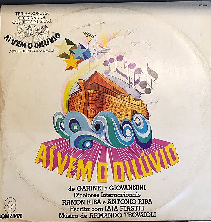LP - Aí Vem o Dilúvio  (Trilha Sonora Original Da Comédia Musical ) (Vários Artistas)