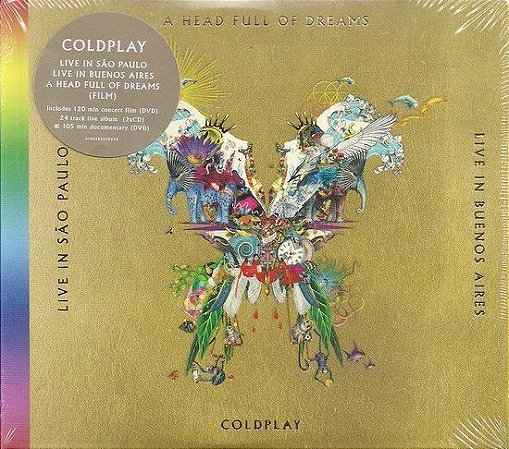 CD +DVD - Coldplay - Live In Buenos Aires + São Paulo + A Head Full Of Dreams - Lacrado -2 cds + 2 dvds) - Digipack (Novo Lacrado)